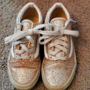 RoseGold Glitter Vans - Girls